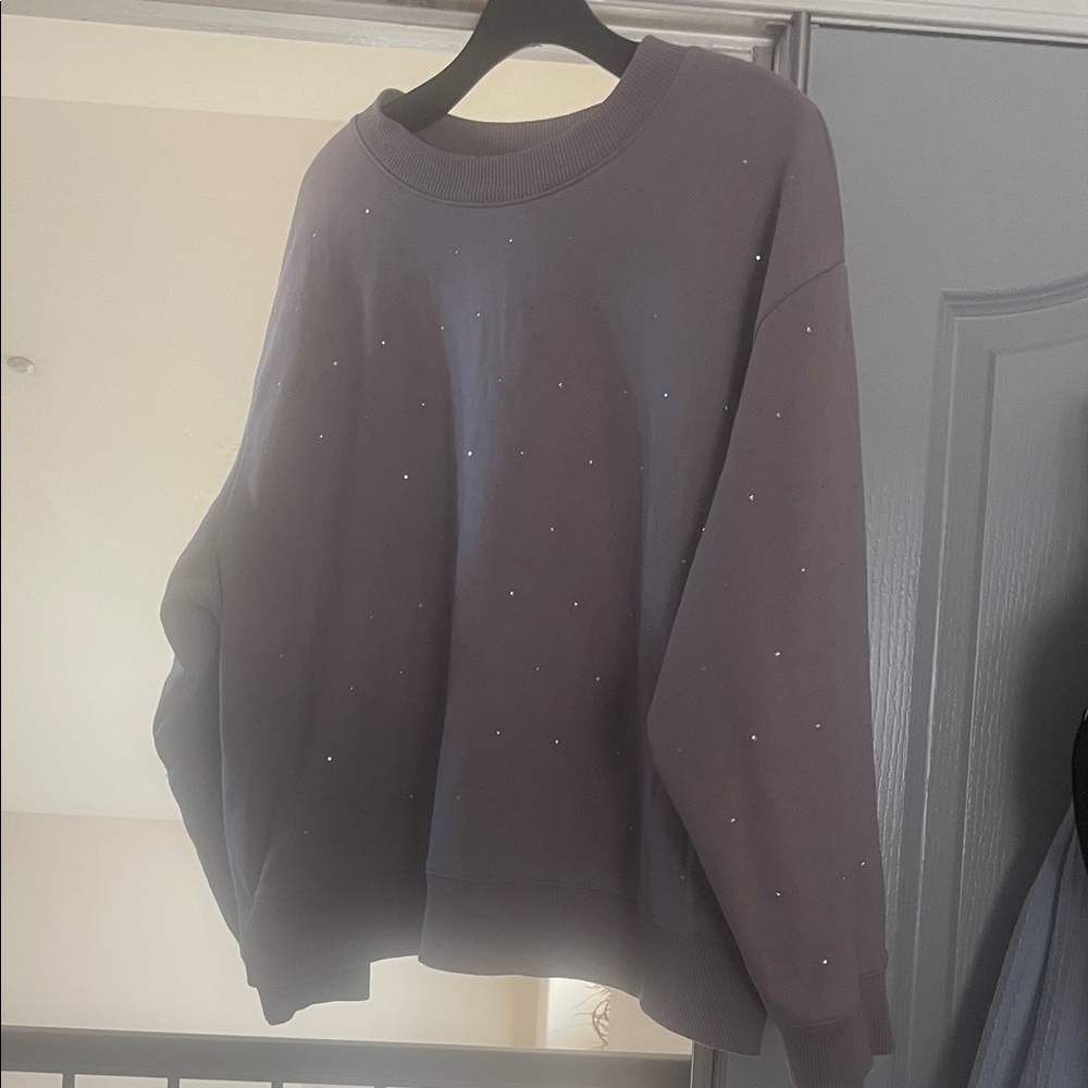 Women's Crew Neck Sweater - Purple